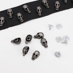 Metal Skull Heads with Rivets