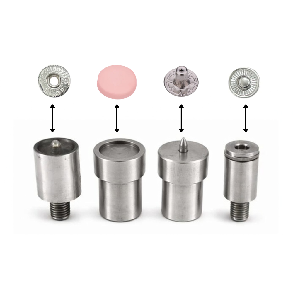 15mm S Spring Press Studs With Gunmetal Back Snaps With OR Without Hand Tool