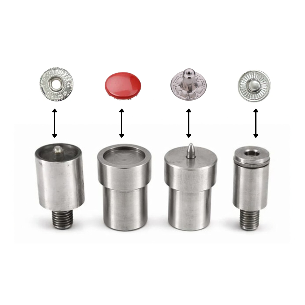 15mm S Spring Press Studs with Coloured Caps and Silver Components (10 Sets)