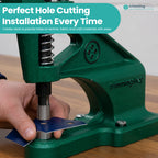 Hole Cutting Die with Silver Base for Green Machine Hand Press