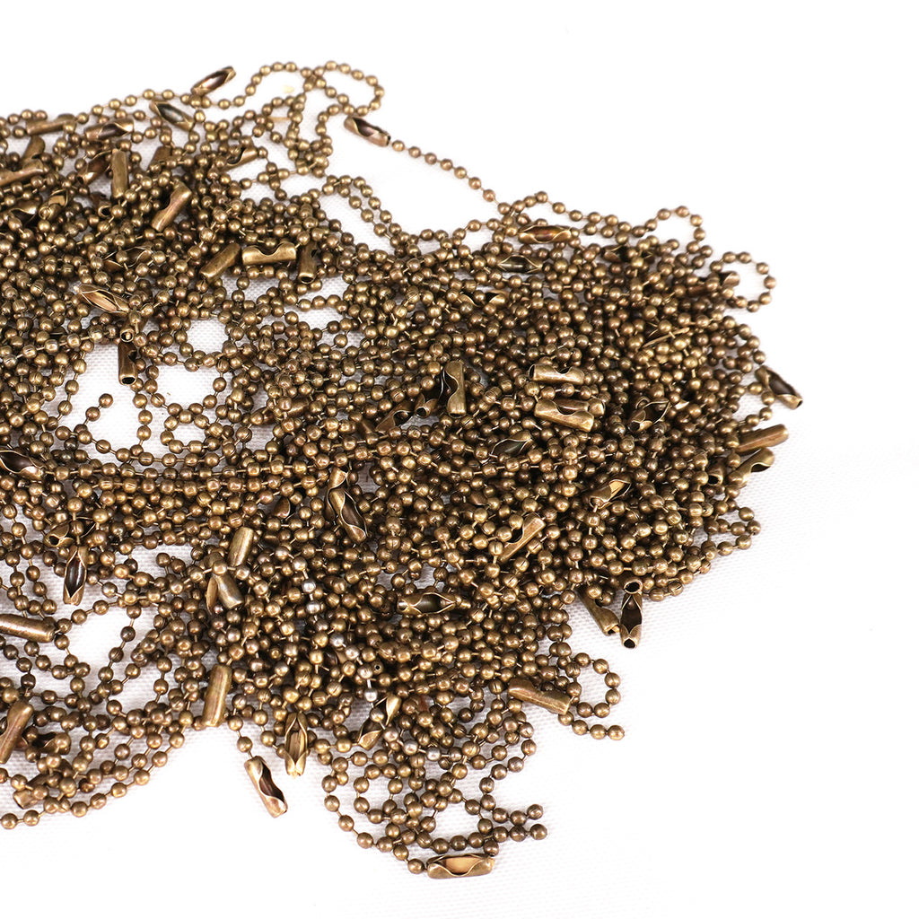 Metal Ball Chain with Connector - (Pack of 100)