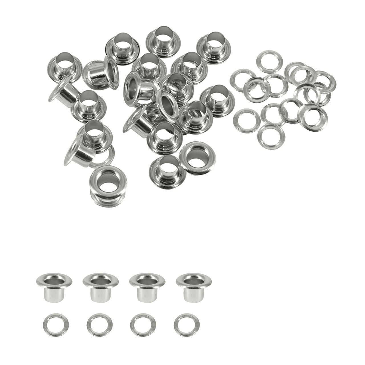Long Barrell Eyelets - (100 Sets)