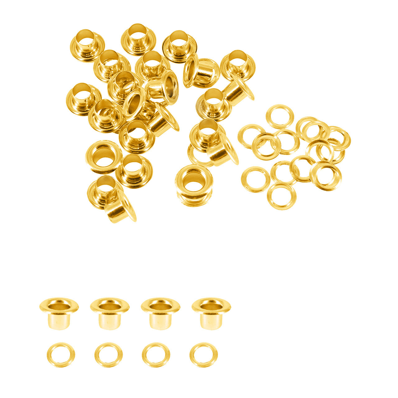 Long Barrell Eyelets - (100 Sets)
