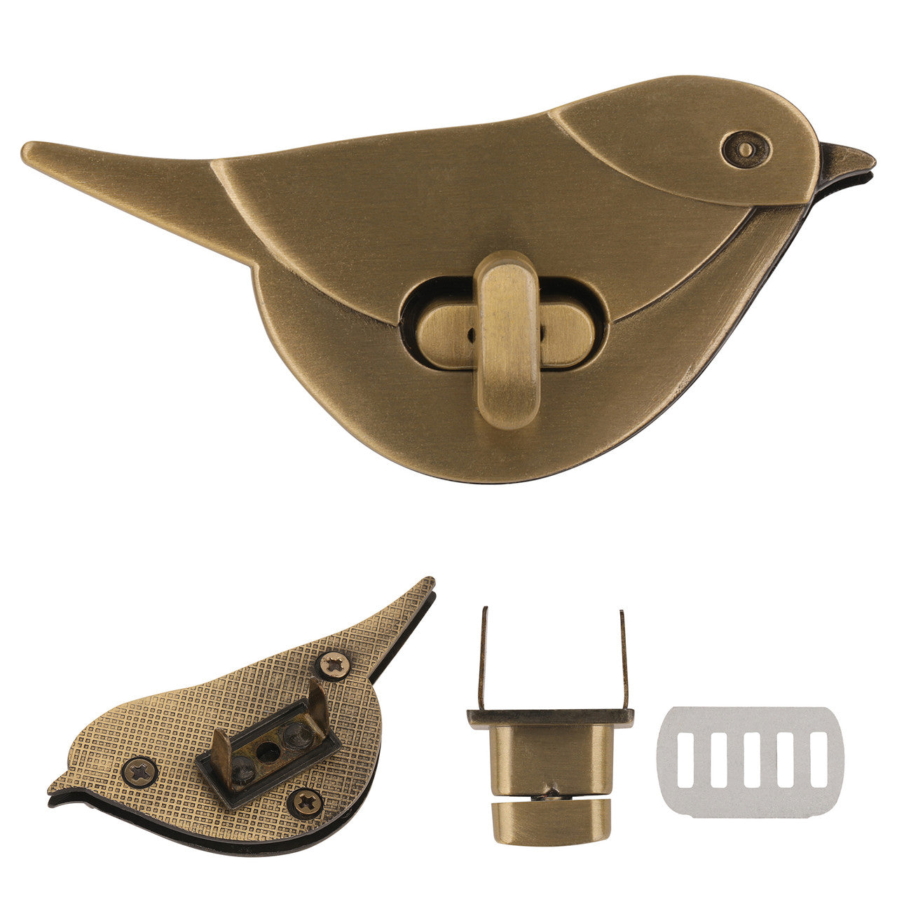 Bird-Shaped Twist Turn Bag Lock