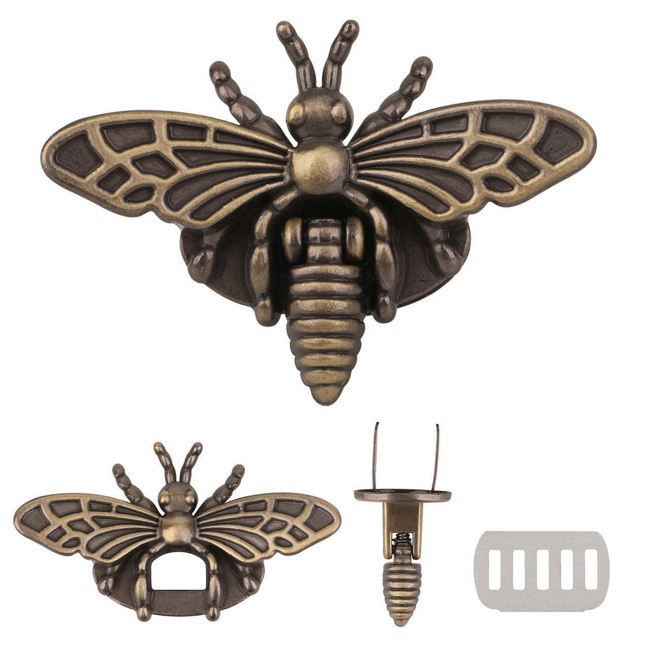 Bee-Shaped Twist Turn Lock for Bags