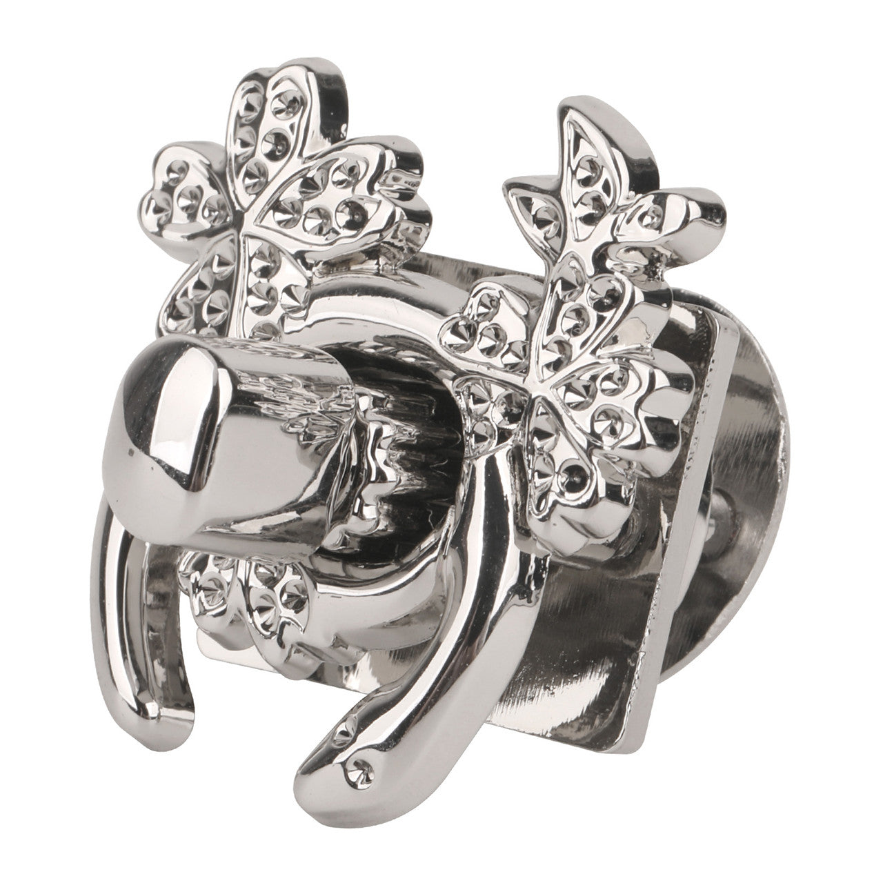 Flower-Shaped Twist Turn Lock - Silver