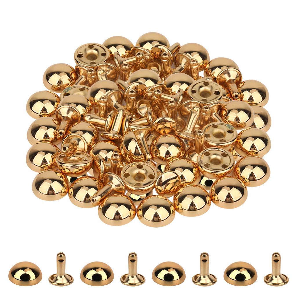Half Round Bag Feet Rivets – Metal Dome Studs 25pc