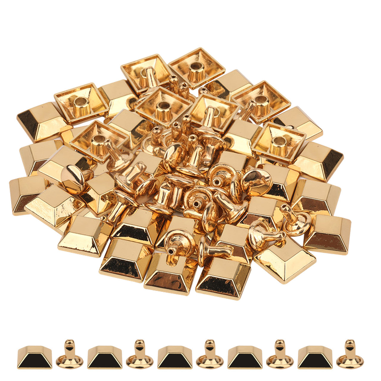 Pyramid Bag Feet Rivets – Decorative Metal Studs - 25pcs
