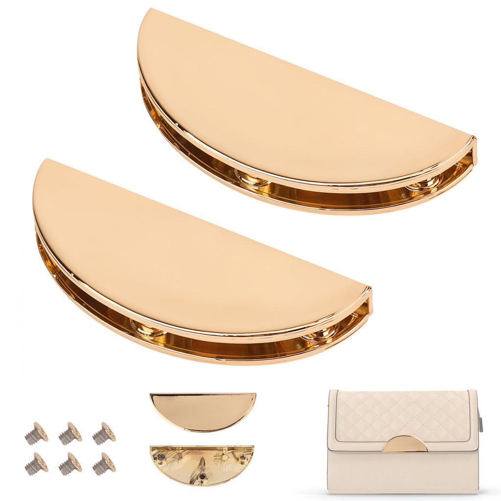 Half-Moon Magnetic Edge Clasp Plates - Gold