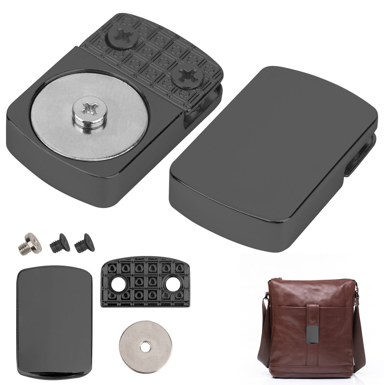 Rectangular Edge Buckle Plates - Gunmetal