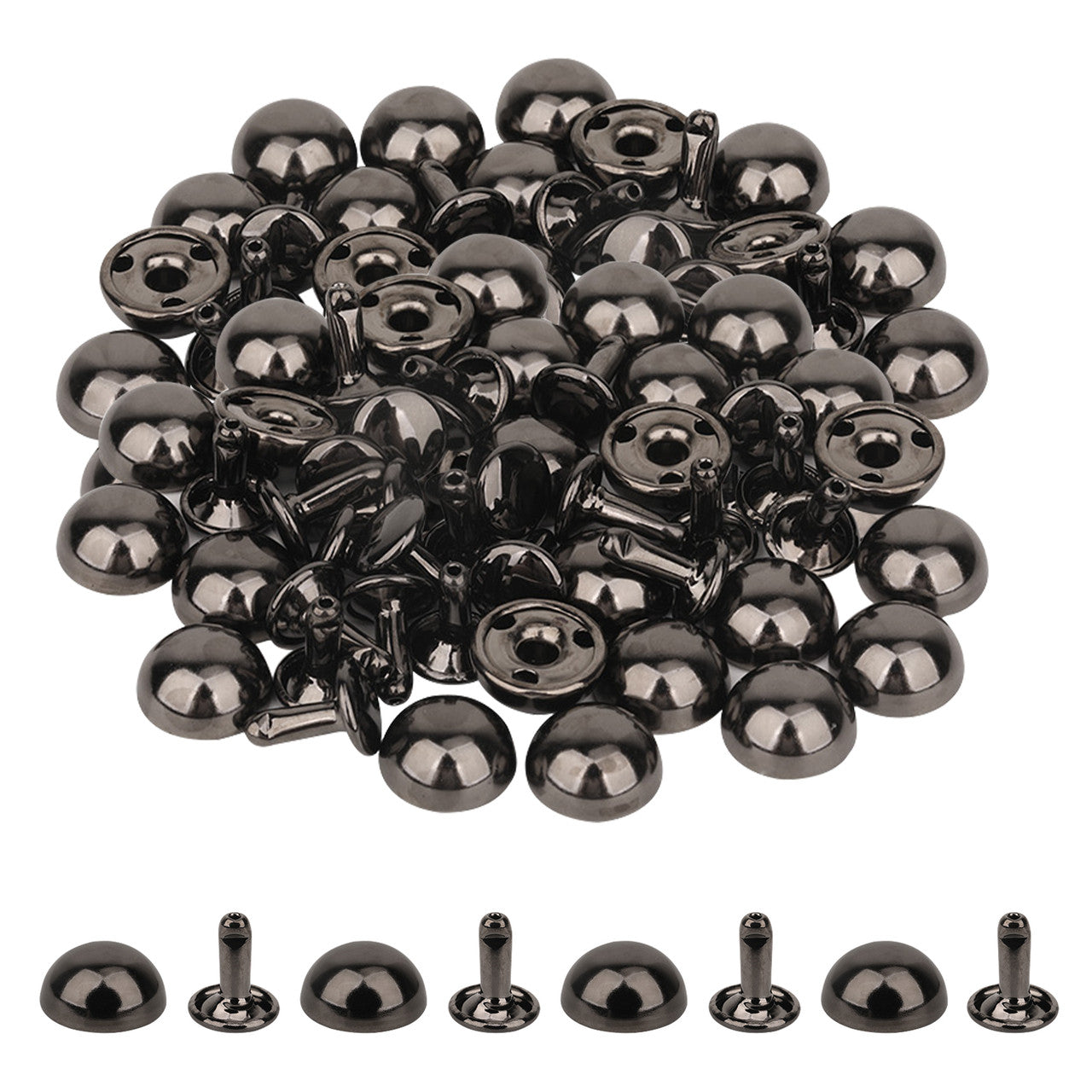 Half Round Bag Feet Rivets – Metal Dome Studs 25pc