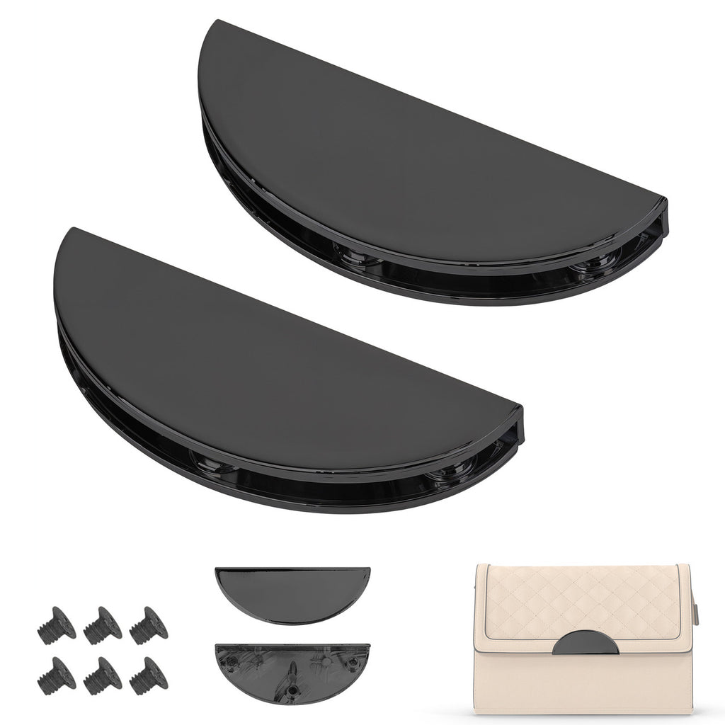 Half-Moon Magnetic Edge Clasp Plates - Gunmetal