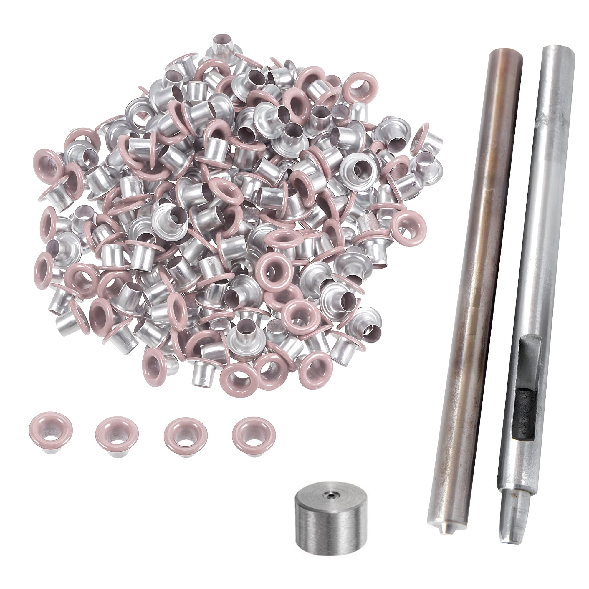 Iron Eyelets with Washers and Hand Tool Set