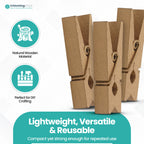 Mini Craft Wooden Pegs - (Pack of 50)