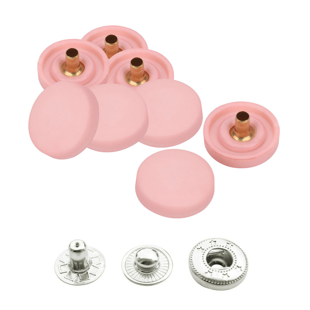 15mm S-Spring Press Studs With Plastic Caps