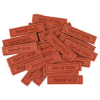 Brown Faux Leather Tags – 4cm Handmade Labels