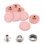 15mm Large Press Studs Silver With Plastic Cap