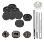 15mm S Spring Press Studs With Gunmetal Back Snaps With OR Without Hand Tool