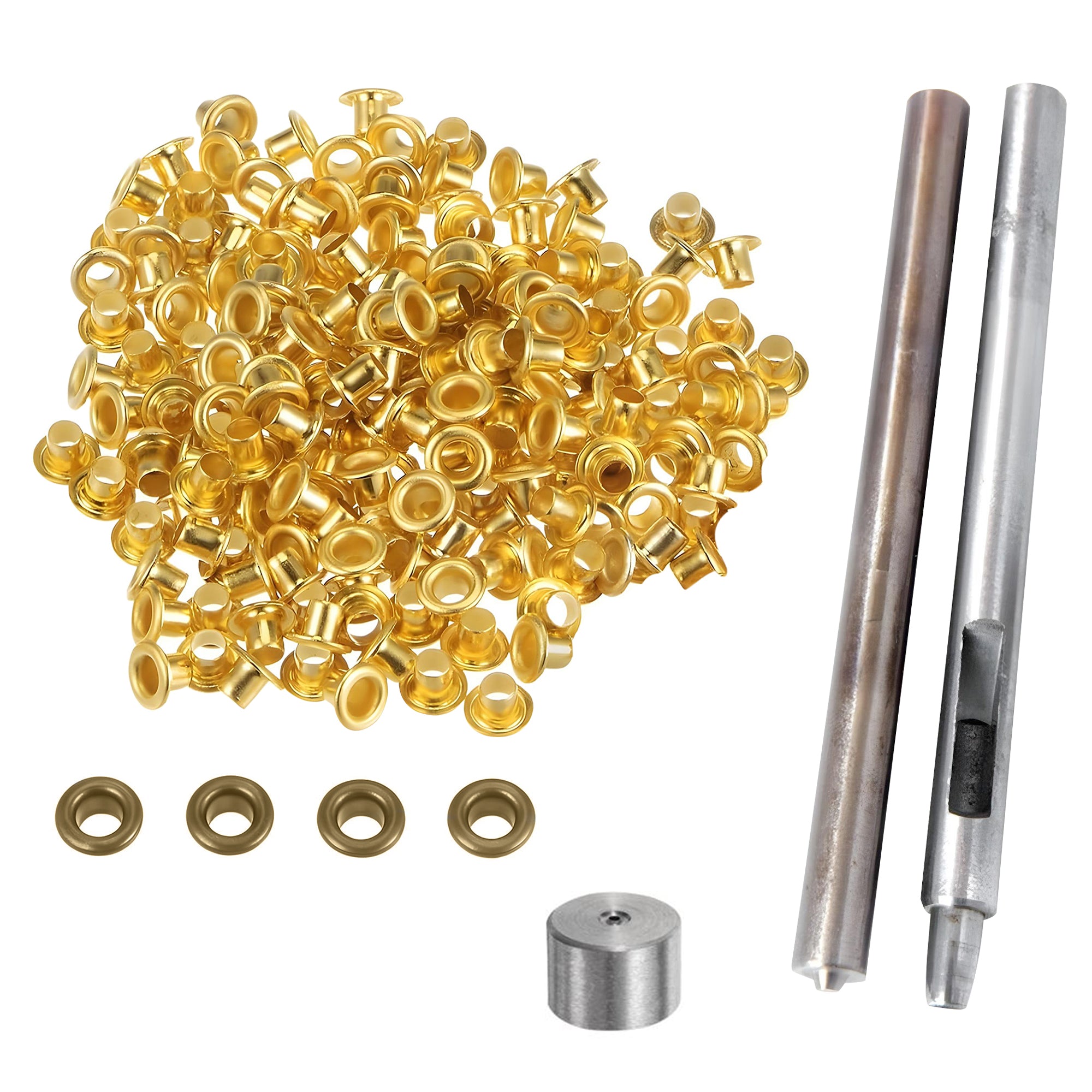Iron Eyelets with Washers and Hand Tool Set