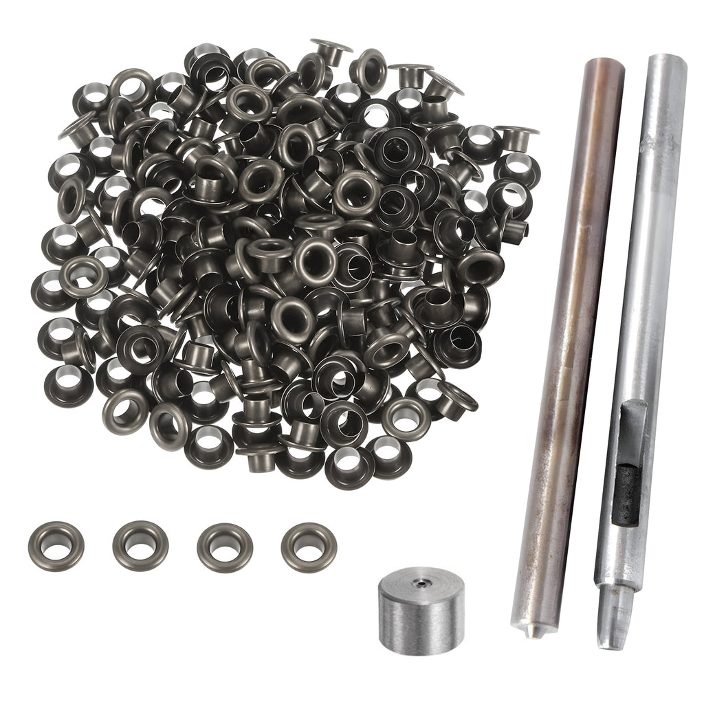 Iron Eyelets with Washers and Hand Tool Set