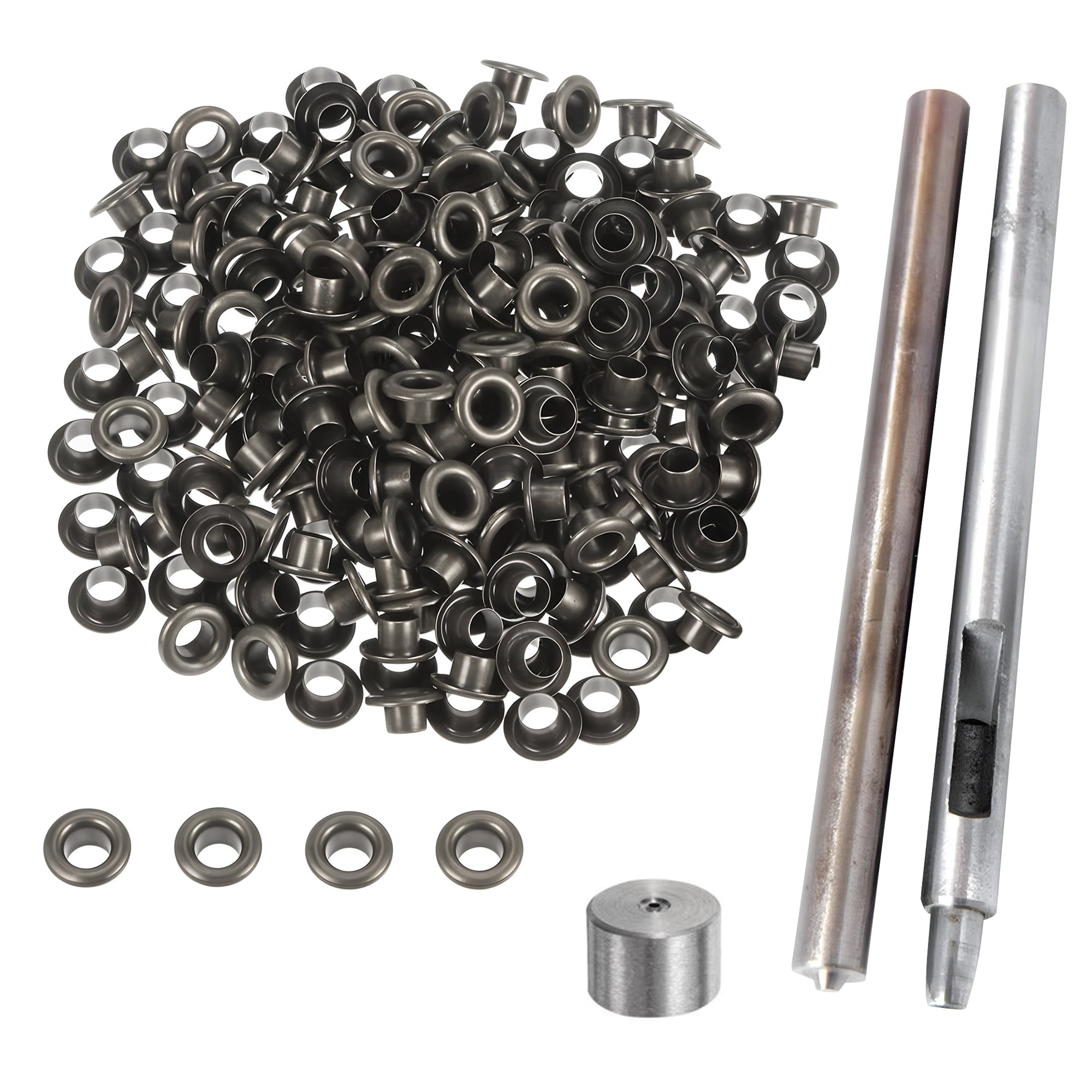Iron Eyelets with Washers and Hand Tool Set
