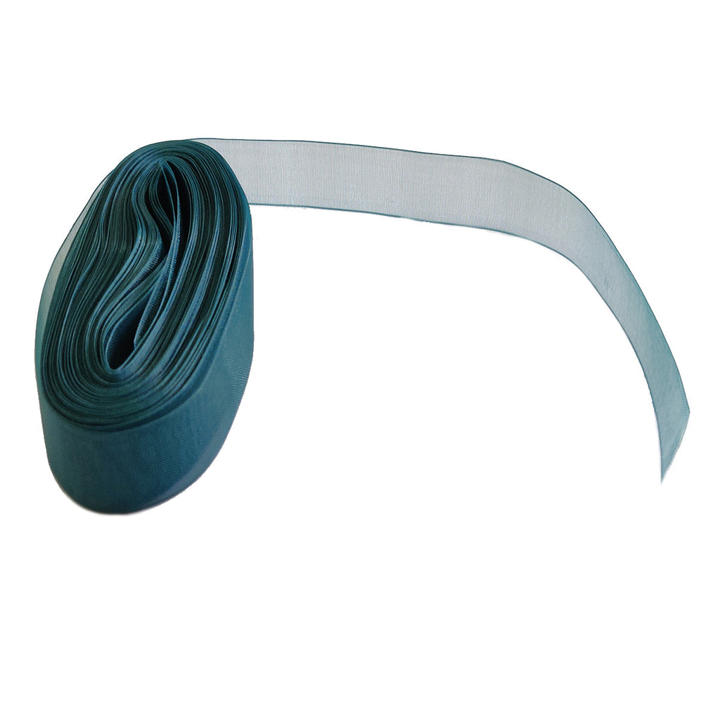 20m Organza Woven Edge Ribbon - Teal