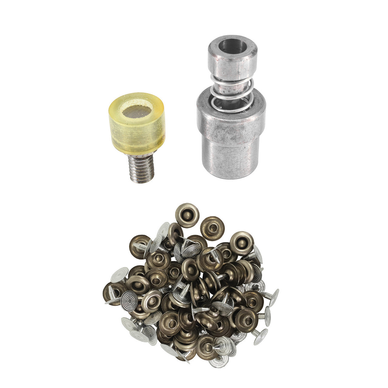 Flat Cap Hat Rivet Studs Fixing Die Set for Green Machine Hand Press