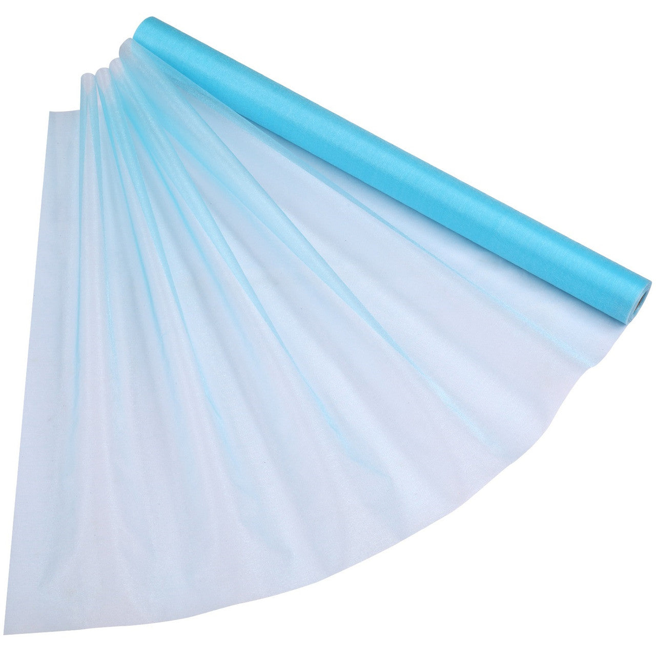 15m x 70cm Organza Roll - Aqua Blue