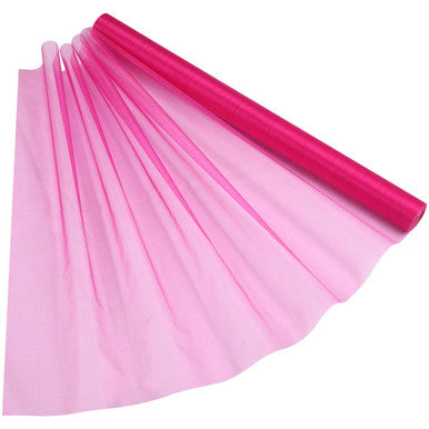 15m x 70cm Organza Roll - Hot Pink