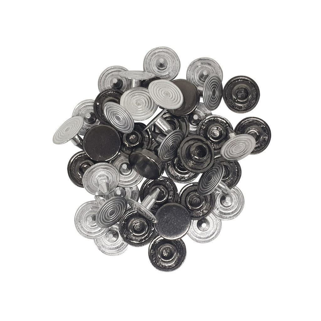 Flat Head Stud Rivets with Alloy Pins - Brass (Pack of 100)