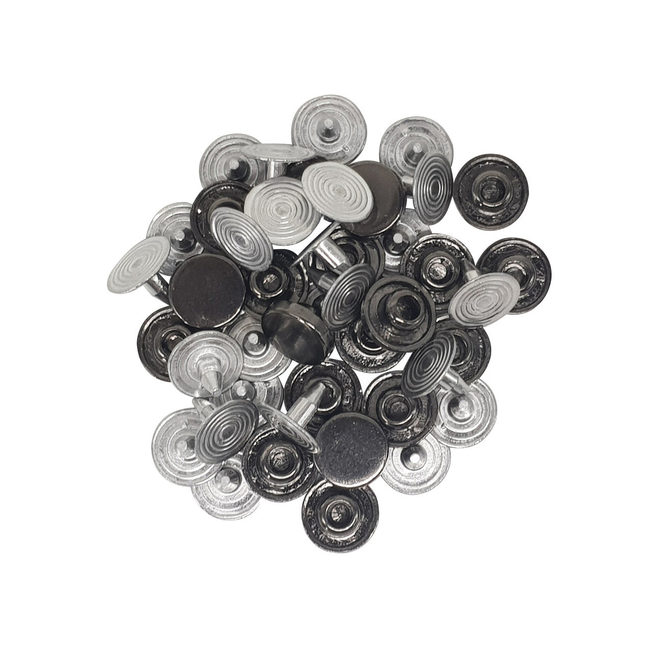 Flat Head Stud Rivets with Alloy Pins - Brass (Pack of 100)