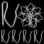 Metal Curtain Hooks - 50pcs