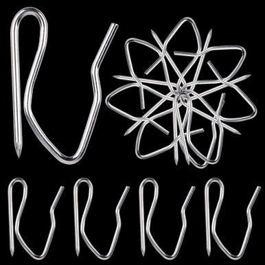 Metal Curtain Hooks - 50pcs