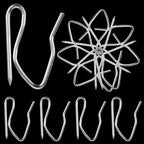 Metal Curtain Hooks - 50pcs