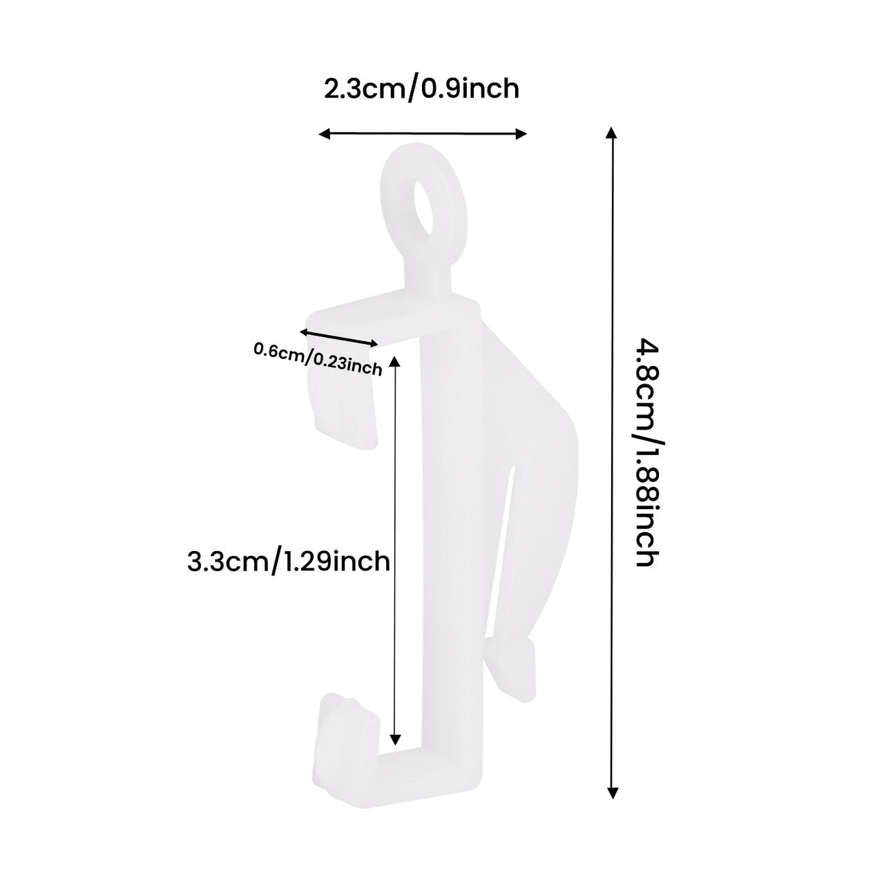 Plastic Curtain Track Runners White - 10pcs