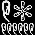 Plastic Curtain Hooks White - 10pcs