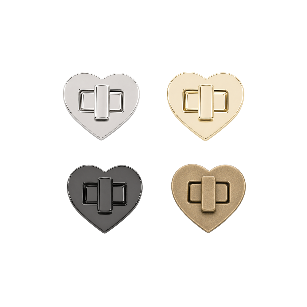 20mm Heart Twist and Turn Clasp - (Pack of 1)
