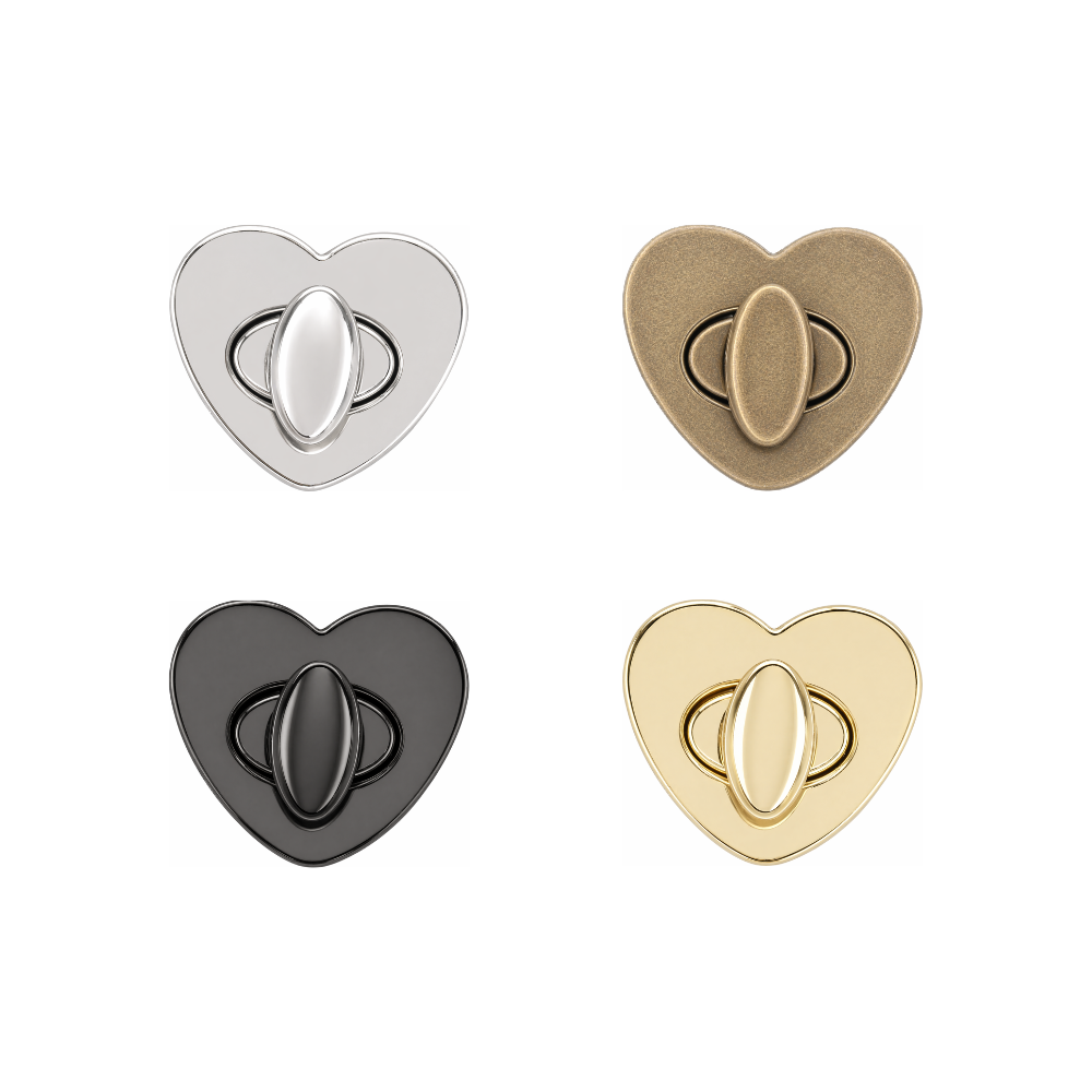 24mm Heart Twist and Turn Clasp - (Pack of 1)