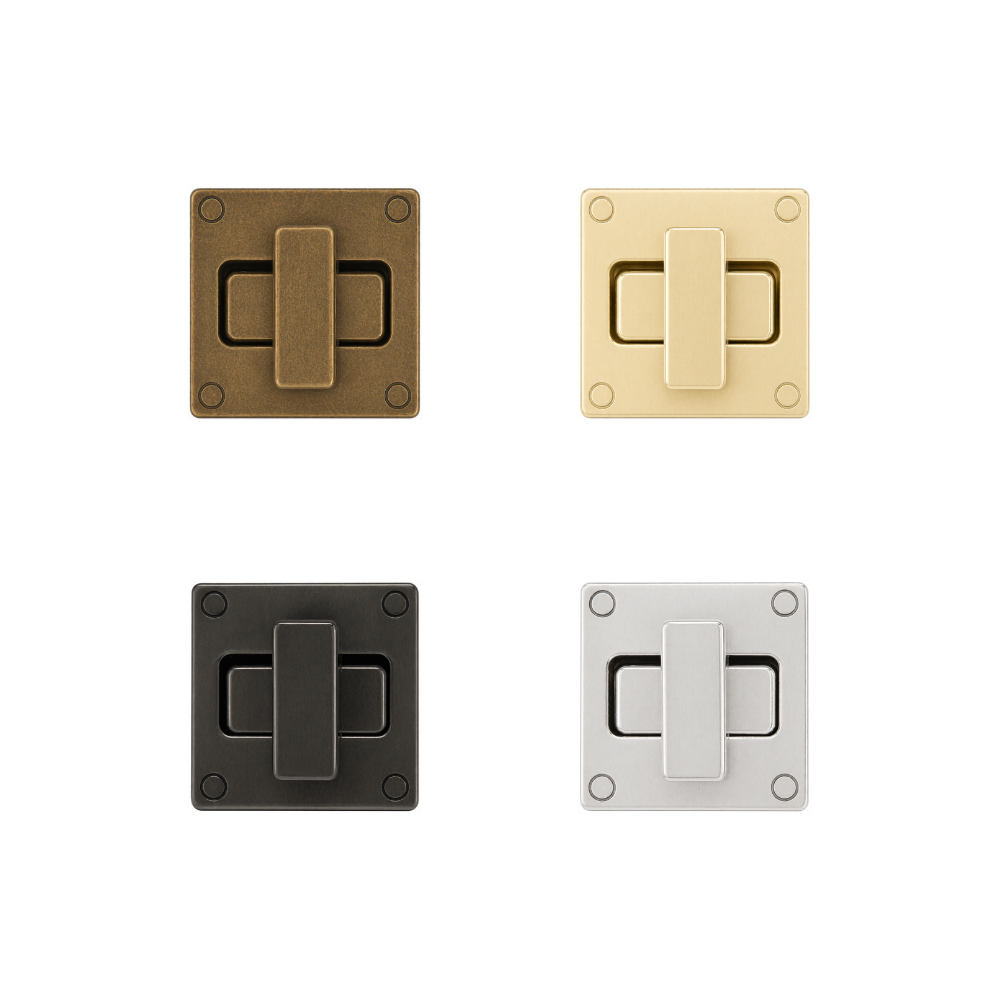 25mm Square Twist and Turn Clasp - (Pack of 1)