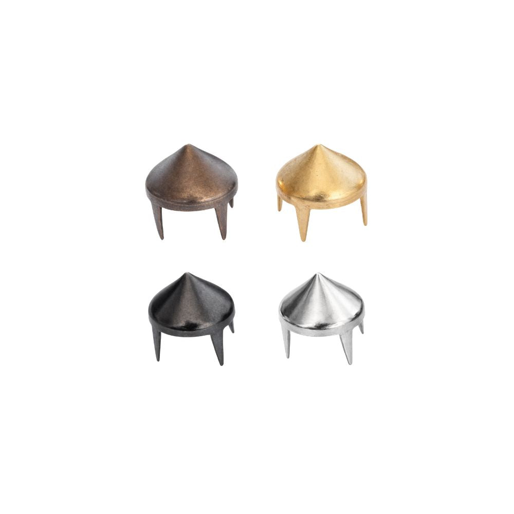 Spike High Cone Stud Rivet with 4 Prongs - Pack of 50