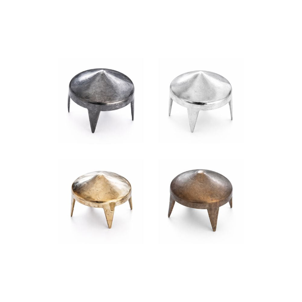 Spike Low Cone Stud Rivet with 4 Prongs - (Pack of 50)