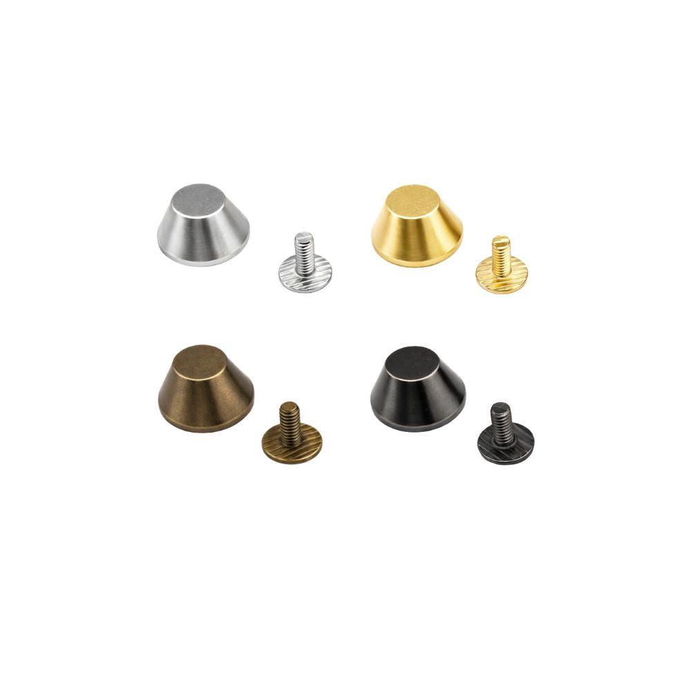 Conical Mushroom Bucket Screw Back Punk Studs - Pack of 50