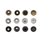 PRYM 15mm Small S Spring Press Studs with Black Plastic Cap (10 Sets)