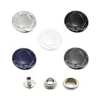 15mm 4-Part Press Studs - Small (10 Sets)