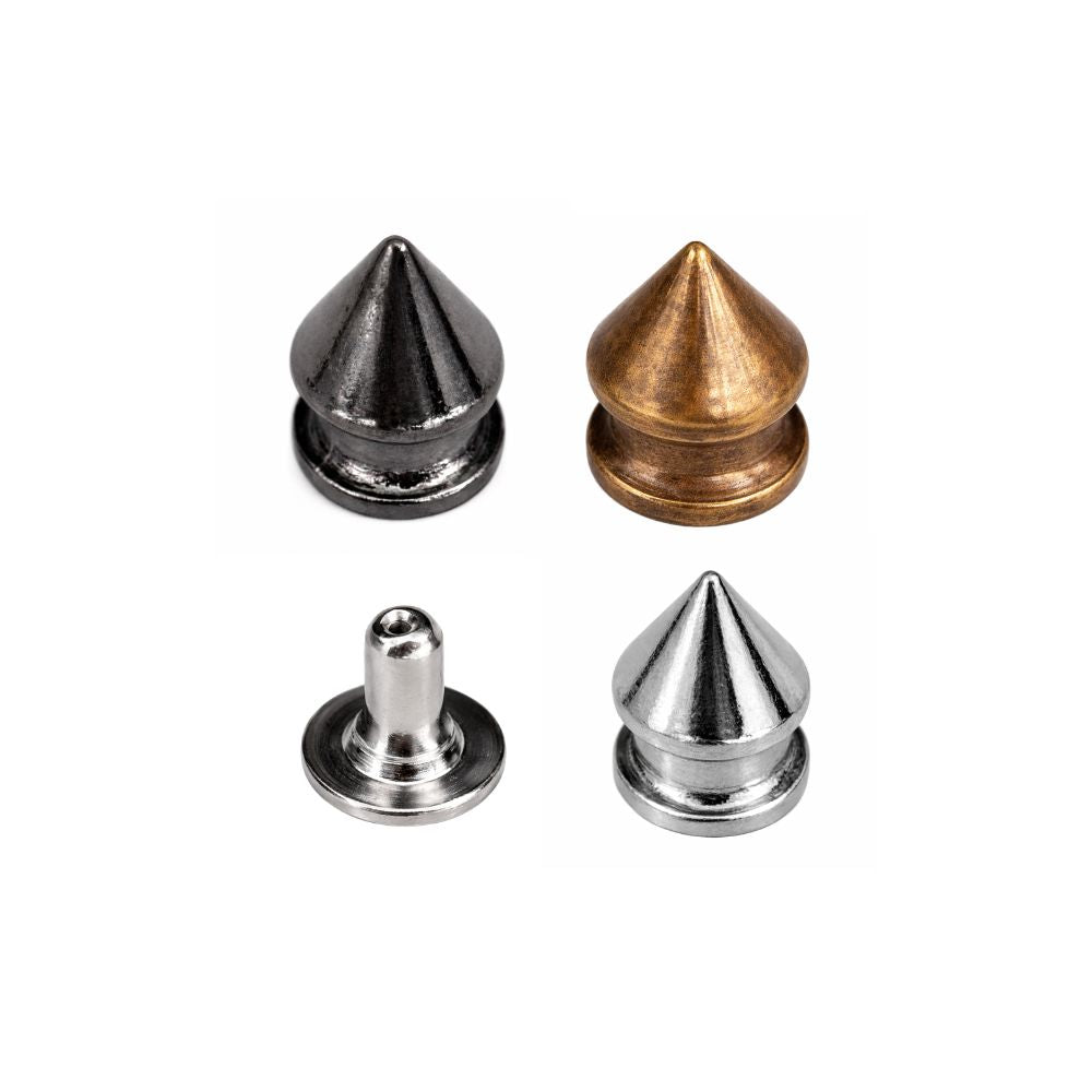 12mm Spike Cone Punk Pin Studs (Pack of 100)