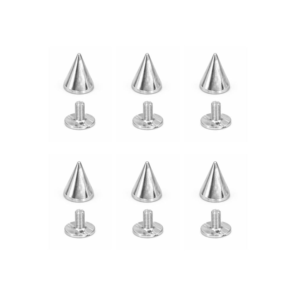 Silver Screw-Back Cone Studs (Pack of 50)