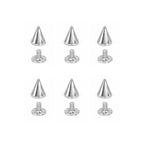 Silver Screw-Back Cone Studs (Pack of 50)