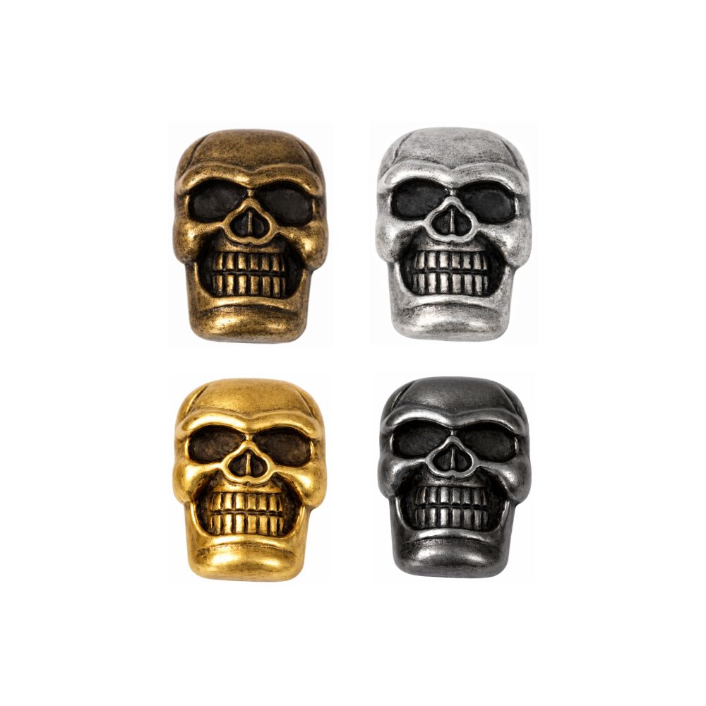 Flat Skull Heads with Pins (Pack of 100)