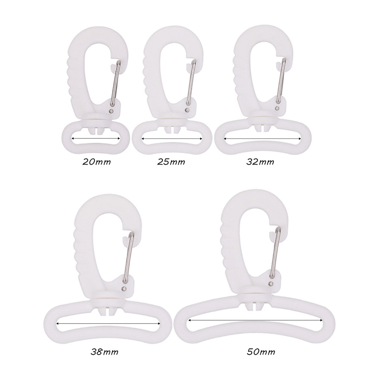 KAM Webbing Plastic Swivel Snap Hook (Pack of 10)