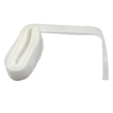 20m Organza Woven Edge Ribbon - White